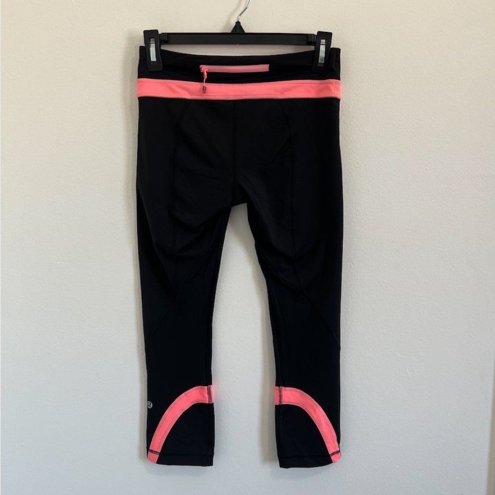 Lululemon Pink & Black Workout Leggings - Picture 1 of 8